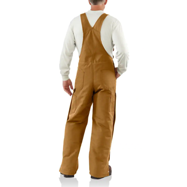 Carhartt Quilt-Lined FR Duck Bib Overall in Carhartt Brown